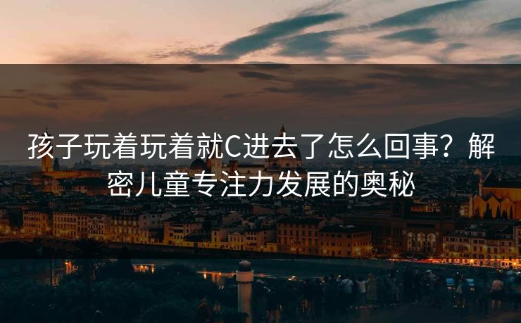 孩子玩着玩着就C进去了怎么回事？解密儿童专注力发展的奥秘  第1张